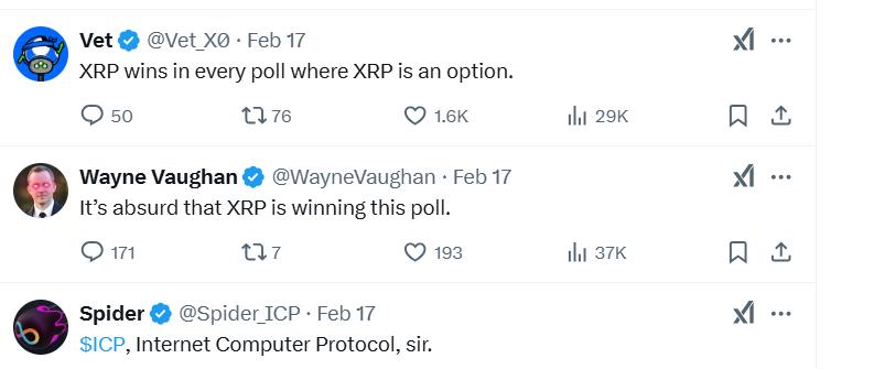 XRP beats Bitcoin in public opinion poll to win best long-term technology